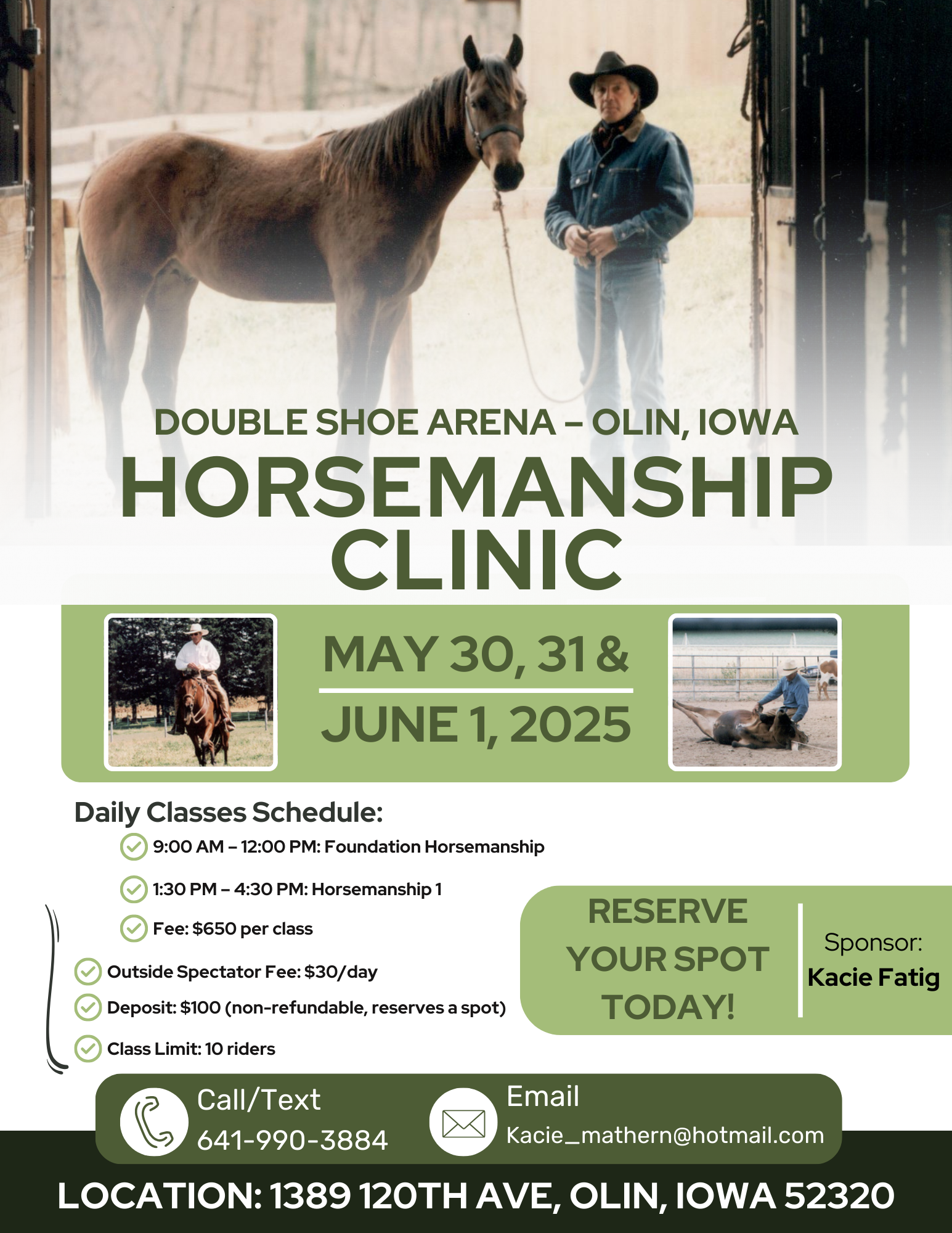 Horsemanship Clinic with Kacie Fatig Horsemanship Clinic with Kacie Fatig